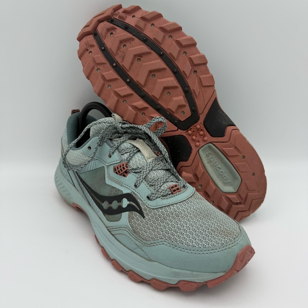 Women’s‎ Saucony Excursion TR16 Mint Blue Pink Trail Athletic Sneakers Size 9.5